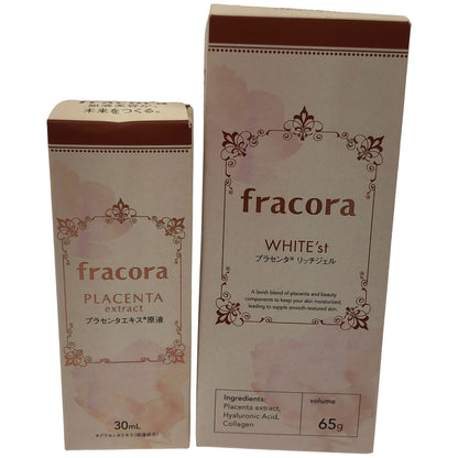 Z000 fracora WHITE'st 65g & PLACENTA extract 30mL 2個セット
