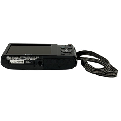 CH17 ニコン Nikon COOLPIX S3700 デジカメ ブラック 稼働品 光学8倍ズーム 2005万画素