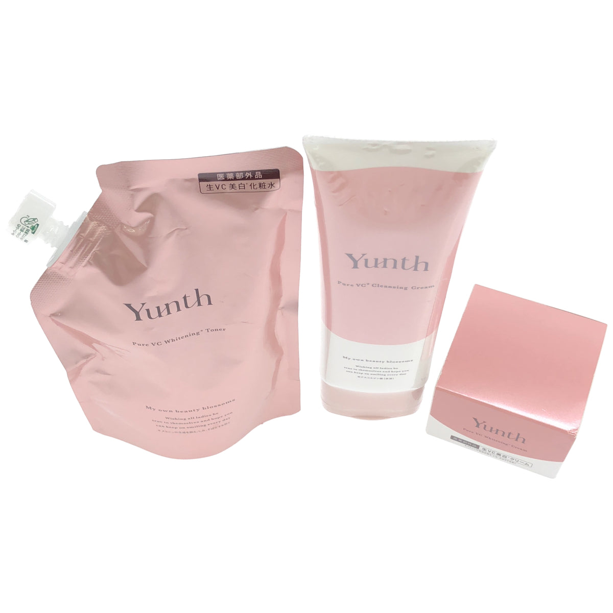 Z000 ユンス 生 VC クレンジングクリーム 120g & 薬用モイストクリーム 30g & 薬用ホワイトニングローション 詰め替え 110ml 3個セット　ラスト1点！