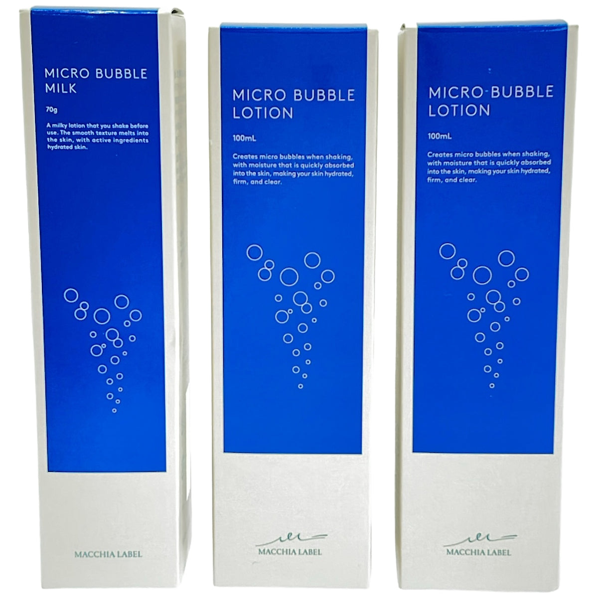 Z000 マキアレイベル 薬用マイクロバブルローション 100mL 2本 & 薬用マイクロバブルミルク 70g 計3本セット　ラスト1点！