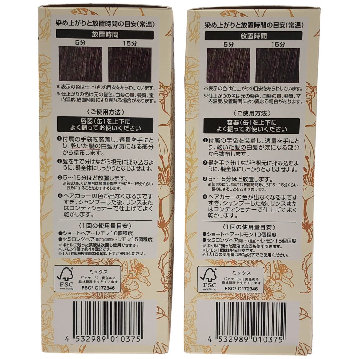 Z000 ヘアボーテ エクラ ボタニカル エアカラーフォーム EX ダークブラウン 80g 計2本セット　ラスト1点！
