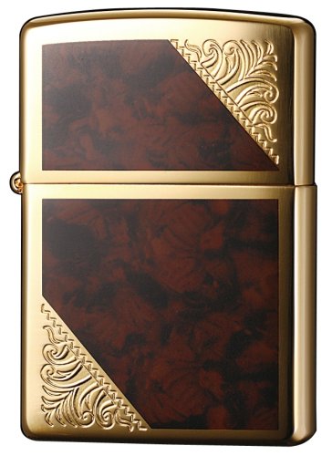 ZIPPO ジッポ― オイルライター ジッポ 2GW-BM ベネチアンゴールド＆ブラウンマーブル