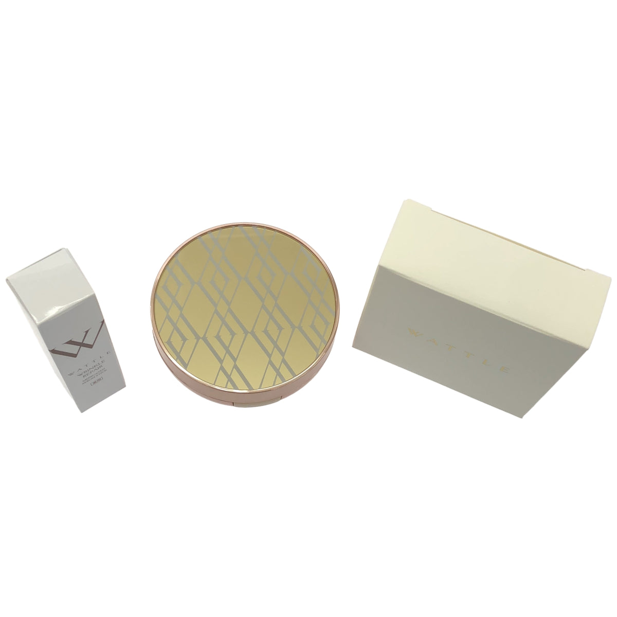 Z000 WATTLE クッションファンデーション 01ナチュラルベージュ 13g & クッションファンデーション<専用コンパクト> & 薬用リンクルリペア 美容液スティック 5.5g 計3個セット　ラスト1点！