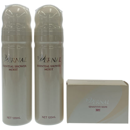 Z000 ヴァーナル エッセンシャルシャワーモイスト 121g (120mL) 2本 & センシティブザイフ A 110g 計3個セット　ラスト1点！
