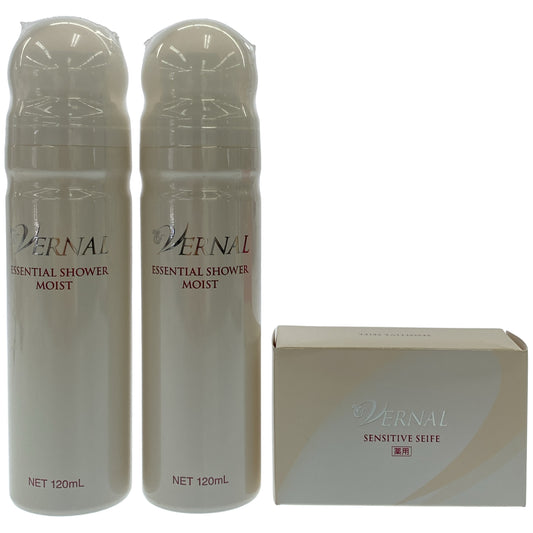 Z000 ヴァーナル エッセンシャルシャワーモイスト 121g (120mL) 2本 & センシティブザイフ A 110g 計3個セット　ラスト1点！