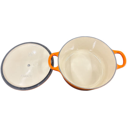 LE CREUSET ル・クルーゼ ココットロンド 18cm オレンジ 鋳物ホーロー鍋