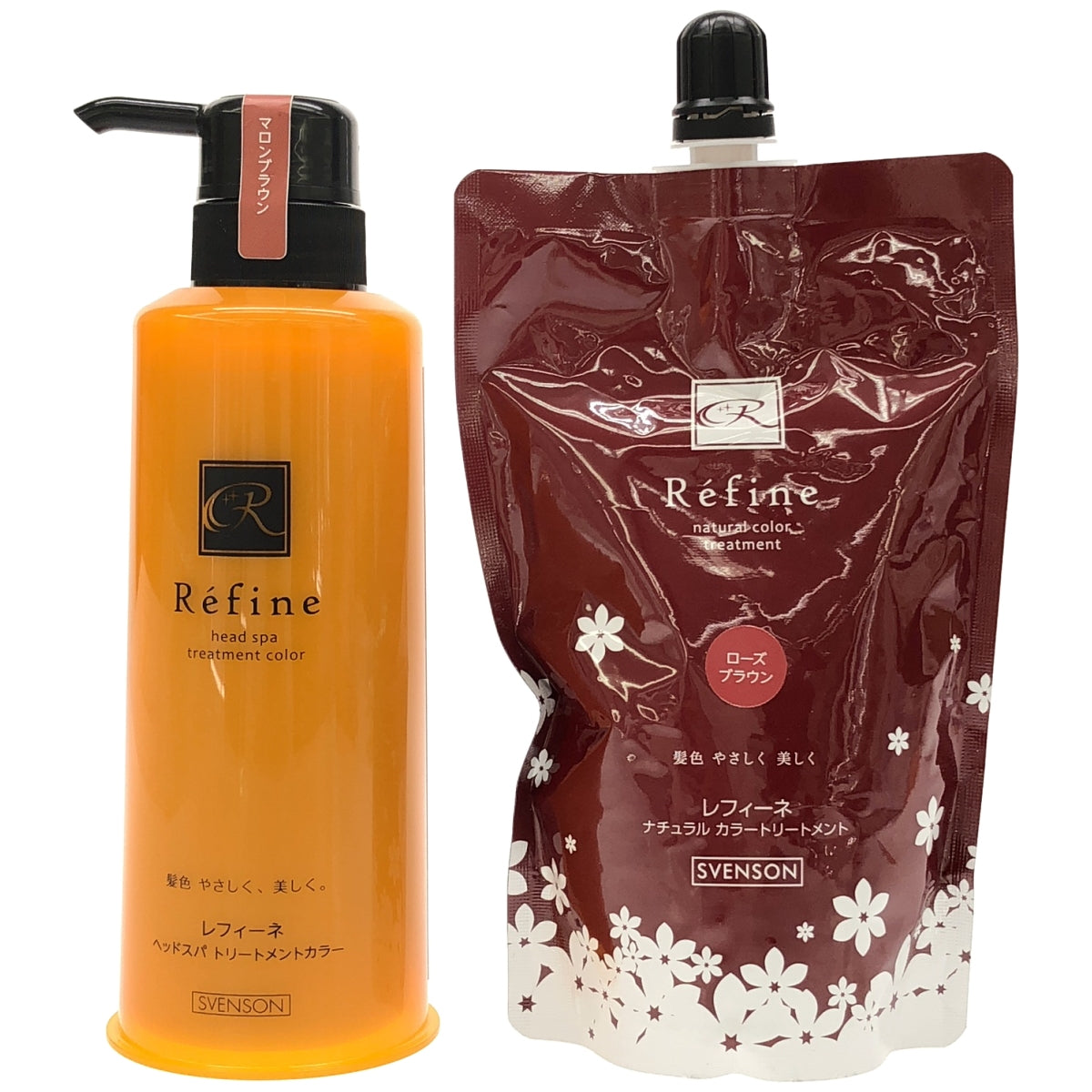 Z000 レフィーネ ヘッドスパ トリートメントカラー マロンブラウン 300g & ナチュラル カラートリートメント 300g 2個セット