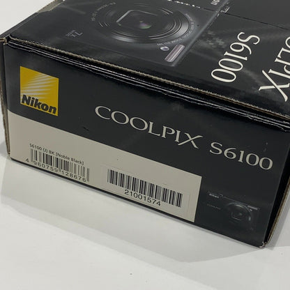 C9P1 D NikonデジタルカメラCOOLPIX S6100 ノーブルブラック S6100BK