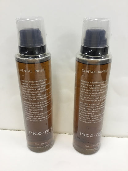C084 nico-nin トゥースウォッシュMR(ミント・レモン)口臭・ネバネバ対策 ニコニン 薬用 マウスウォッシュ 200ml 2個セット