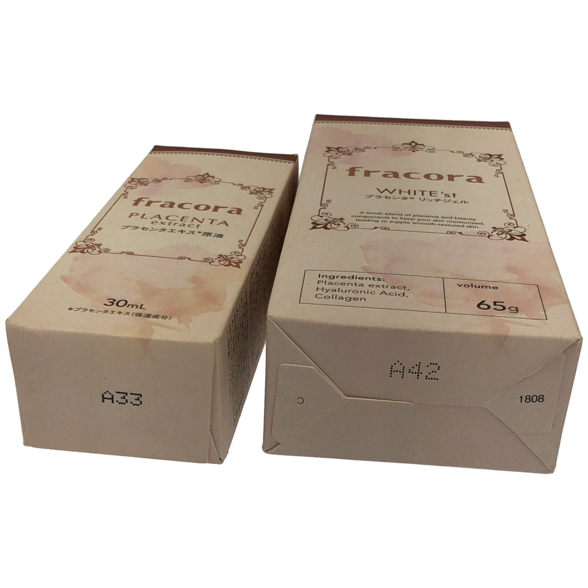 Z000 fracora WHITE'st 65g & PLACENTA extract 30mL 2個セット