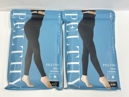 C831 K PELTHY reset leggings ペルシーリセットレギンス Mサイズ ブラック 2個セット