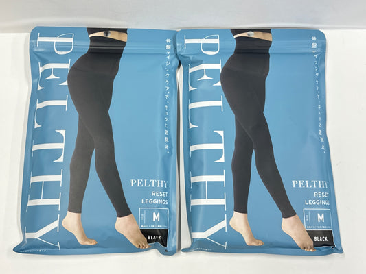 C831 K PELTHY reset leggings ペルシーリセットレギンス Mサイズ ブラック 2個セット