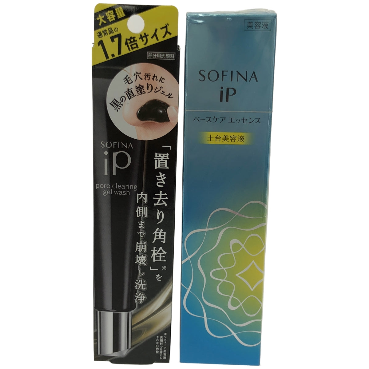 Z000 ソフィーナ iP ベースケア エッセンス 90g & ポア クリアリング ジェル ウォッシュ 51g 2個セット