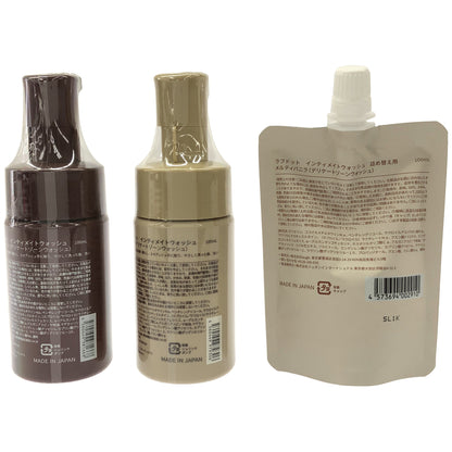Z000 ラフドット インティメイトウォッシュ 100mL レッドワイン & 無香料 & メルティバニラ 詰め替え用 3個セット　ラスト1点！