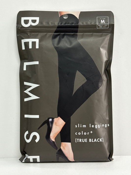 C567 K ベルミス BELMISE スリムレギンス color+ カラープラス トゥルーブラック 着圧ウェア レギンスタイプ Mサイズ