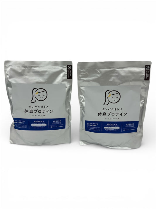 CA59 K タマチャンショップ タンパクオトメ 休息プロテイン ミックスフルーツ味 260g 2袋セット 夜プロテイン●賞味期限：2026/09/30～