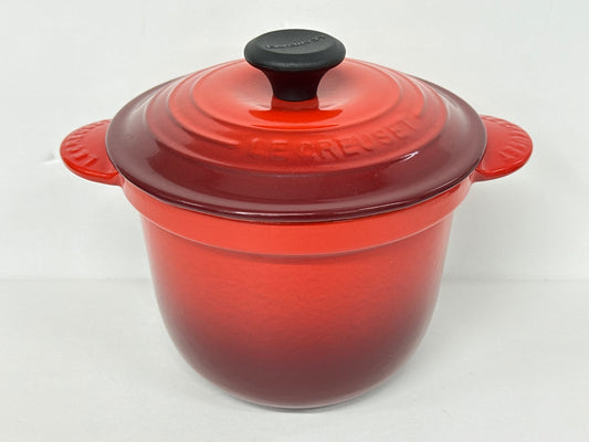 D ルクルーゼ LE CREUSET ココット・エブリィ 18cm ナツメグ 21110-180-21 インナーリッド付 チェリーレッド