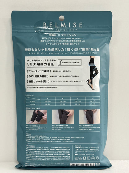 C564 K ベルミス BELMISE スリムレギンス color+ カラープラス マリンネイビー 着圧ウェア レギンスタイプ Mサイズ