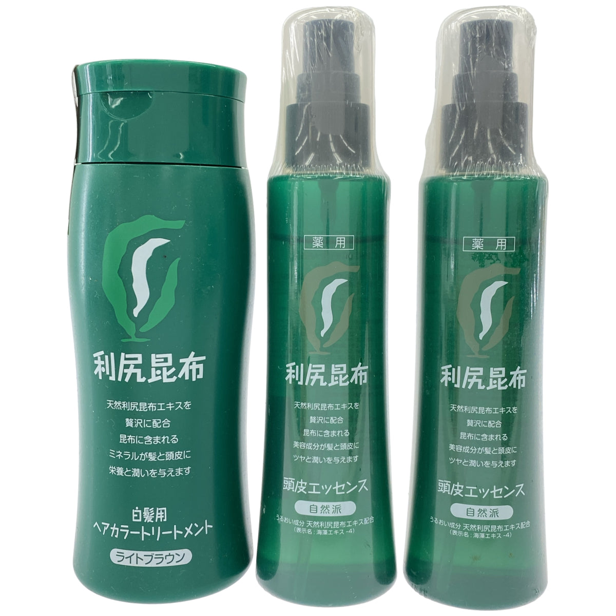 Z000 りしり ヘアカラートリートメント ライトブラウン 200g 1個 & Rトニック 100mL 2個 計3個セット　ラスト1点！