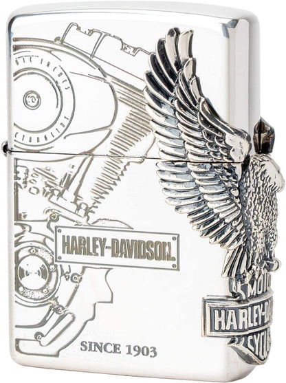 ZIPPO(ジッポー) ライター ハーレーダビッドソン フリントセット 3面加工 いぶし仕上げ シルバー HDP-03
