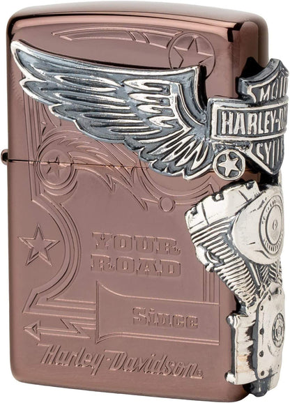 ZIPPO ハーレーダビッドソン 日本限定モデル 3面加工 チタンコーティング HDP-49