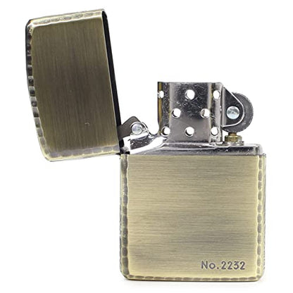 ZIPPO ジッポ― オイルライター ジッポ アーマー3面深彫エッチング＆リューター鯉アンティークブラス（Ａ）
